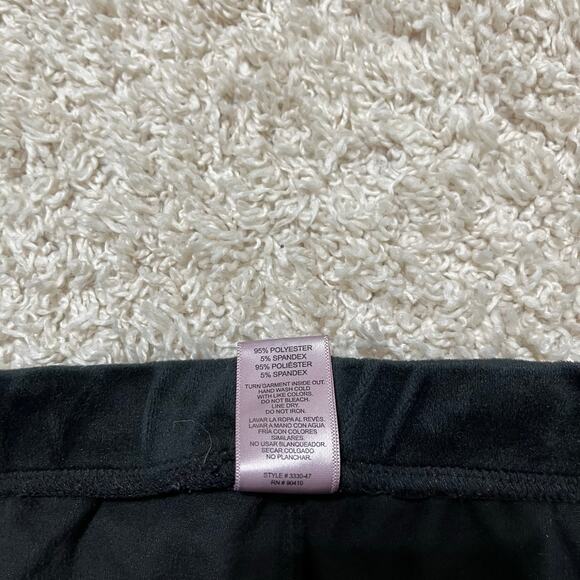 Juicy Couture Medium Black Soft Cozy Velour Embellished Y2K Vibes Jogger Pants - Picture 7 of 7